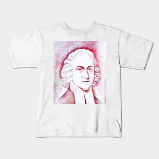 Jonathan Edwards Black And White Portrait | Jonathan Edwards Artwork | Line Art 3 Kids T-Shirt